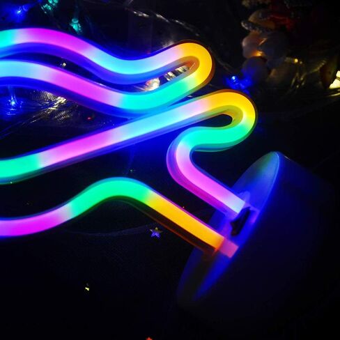 2 Packs Decoration Neon Signs Light Pink Flamingo and Green Palm Tree Neon Wall Decor Lights USB/Battery Powered Neon Lights for Bedroom Girls Kids Birthday Party Christmas (Flamingo&Palm Tree) in Kuwait