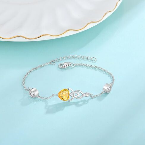 Infinity Celtic Knot Bracelet 925 Sterling Silver Birthstone Bracelet Irish Jewelry Gifts for Women in Saudi Arabia