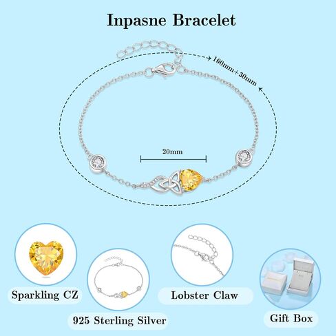 Infinity Celtic Knot Bracelet 925 Sterling Silver Birthstone Bracelet Irish Jewelry Gifts for Women in Saudi Arabia
