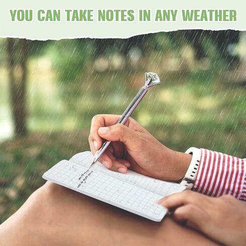 Qilery 6 Pack Waterproof Notebook 3.5"x5.5" Weatherproof Pocket Notepad Small All Weather Paper Notebook for Police Memo Pad for Outdoor Taking Notes Journal Office School(Grid,Green) in Saudi Arabia
