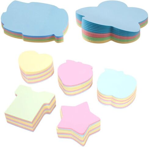 Funny live Sticky Notes 3x3 Inches, Color Bright Self-Stick Pads/Sticky Note Pad, Desk Office Supplies (4 Pad Shapes Random) in Saudi Arabia