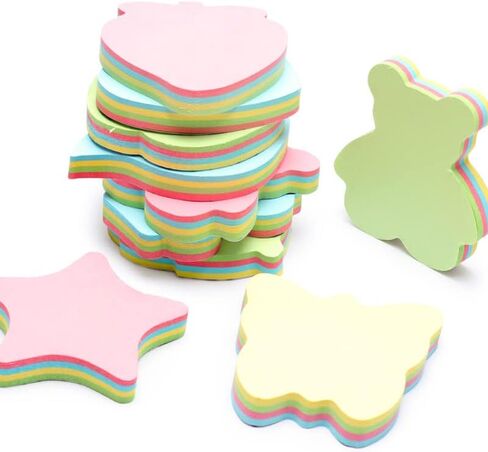 Funny live Sticky Notes 3x3 Inches, Color Bright Self-Stick Pads/Sticky Note Pad, Desk Office Supplies (4 Pad Shapes Random) in Saudi Arabia