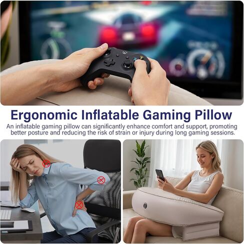 وسادة ألعاب TOPSKY للدوران، وسادة مكتب ناعمة قابلة للنفخ للبالغين والأطفال للقراءة والعمل والألعاب والجلوس على السرير أو الأريكة (كبيرة) in Kuwait