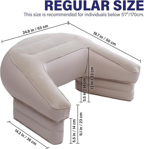 وسادة ألعاب TOPSKY للدوران، وسادة مكتب ناعمة قابلة للنفخ للبالغين والأطفال للقراءة والعمل والألعاب والجلوس على السرير أو الأريكة (كبيرة) in Kuwait