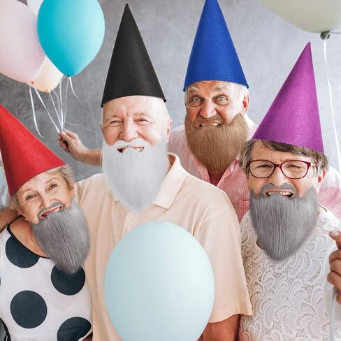 12 Pieces Christmas Gnome Costume Sets Include Gnome Hats and Fake Beards Felt for Men Women Christmas Party in Saudi Arabia
