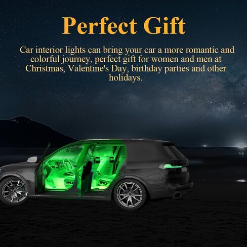 Car Interior LED Lights, Automotive Ambient Neon Light Kit with USB Port, 4 in 1 Decoration Lights for Car, Garden, Home, Party, Universal Car Interior Accessories for Wonmen & Men (Orange) in Kuwait