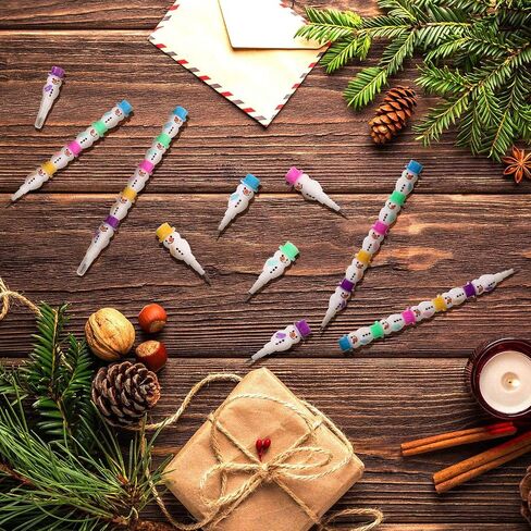 Outus 40 Pieces Christmas Snowman Pencils Stackable Pencils Stacking Snowman Pencils 5 In 1 Snowman Stackable Colored Pencils for Children Christmas Party Supplies Stationery Set in Saudi Arabia
