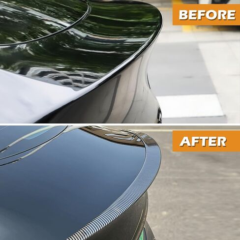 Fit Tesla Model Ｙ Spoiler Rear Spoiler Wing Lip Tail Trunk Spoiler Cover Compatible with 2017-2023 2024 Tesla Model Ｙ Accessories, Glossy Carbon Fiber in Kuwait