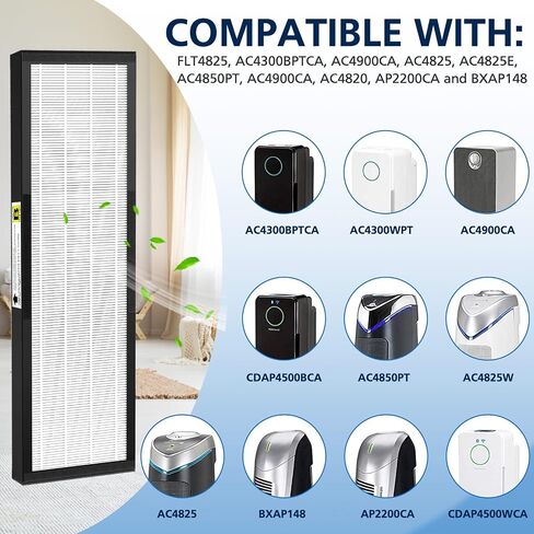 فلتر بديل FLT4850PT True HEPA من Cabiclean متوافق مع جهاز تنقية الهواء المعالج النقي من الجراثيم للحيوانات الأليفة، AC4900، AC4825، AC4850PT، CDAP4500، AC4300، AC4300BPTCA، AP2200CA، BXAP148 in Kuwait