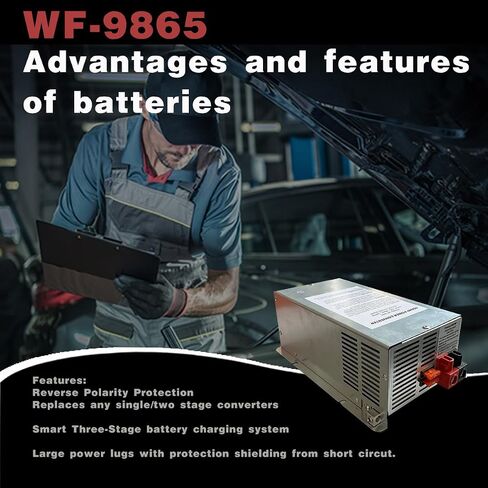محول طاقة WF-9865-AD-CB RV محدث، WF-9865 مع مفتاح ليثيوم أيون، بديل لسلسلة WF-9800، مع مخرج تيار مستمر 65 أمبير، حامل على سطح السفينة، لمقطورة Camper RV in Saudi Arabia