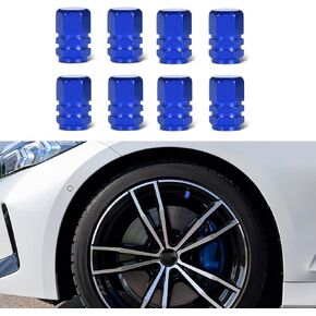 8PCS Car Tire Valve Stem Caps, Air Caps Cover, Aluminum Alloy Wheel Valve Covers with Rubber O-Ring, Corrosion Resistant Leak-Proof Tire Air Cap Set, Universal for Most Vehicles (Pink, 8pcs)