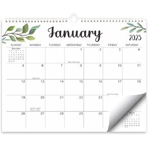 2025-2026 Calendar, 15" x 12" Vertical Wall Calendar, Runs from January 2025 Until June 2026, Modern Greenery Aesthetic Calendar,Perfect for Planning