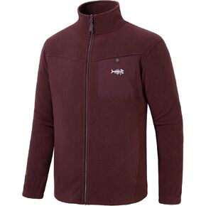 BASSDASH AllDay Men’s Full Zip Fleece Jacket Soft Breathable Mid-Weight Polar Fleece Winter Coat with Pockets