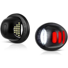 2pcs White LED License Plate Light Car Number Lamp Assembly RedSMD Tube Light Running Lamp For 1999-2016 Ford F-150 F-250 F-350