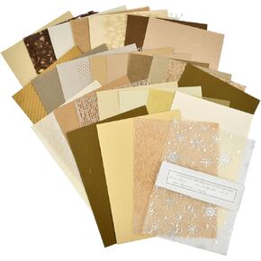 30Pcs Handmade Scrapbook Paper Craft Textured Paper Morandi Embossed Paper A5 Sheet Snow Dot Mesh Fabric Mix Special Paper Mix for Scrapbooking Journal, Art Journaling, DIY Materials, 5.8x8.2 Inch