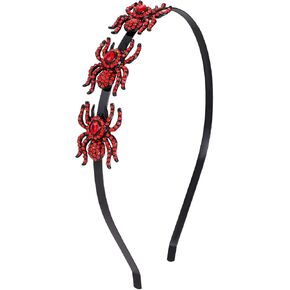 ZITULRY Halloween Spider Headband Rhinestone Halloween Headbands for Women Crystal Triple Spider Hairband Halloween Costume Accessory