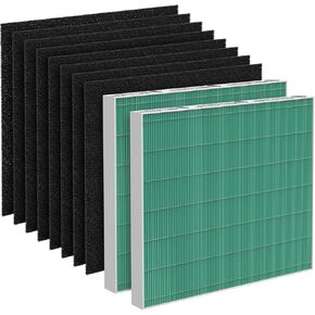 GoKBNY 3-Pack AP-1512HH True HEPA Replacement Filter, Compatible with Coway AP-1512HH Mighty Air Purifier, Part# 3304899, with 9 Extra Carbon Filters