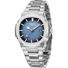NIBOSI Men Watches Analog Quartz Stainless Steel Military Watches for Men Waterproof Business Classic Desiger Wrist Watch Date