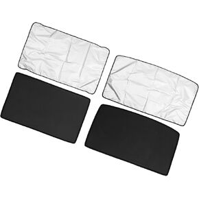 Motoforti Glass Roof Sunroof Shade Cover Window Sun Shade Coated Cloth Set for Tesla Model S Top Roof Long-Lasting