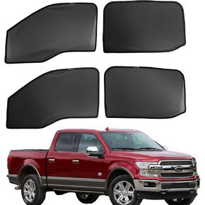 4 Door Accessories Car Window Sunshade for Ford F150 2021-2024, Window Shield Sun Shade, Block Sun Rays Curtains, Side Glass Covers Screen, Pack 4 Foldable 2 Layers 210T Material