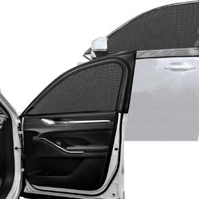 2Pcs Car Window Shades for Front Side Window,for Side Windows Stretchable and Breathable Mesh Sun Shade, UV Rays and Privacy Protection for Covers for Car, SUV, Van