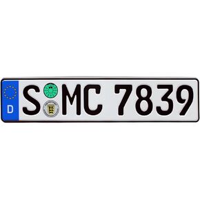 Stuttgart German Euro Plate with Seals - Random Characters