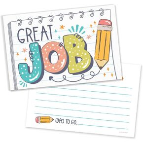 Great Job Shout Out Cards - 50 Pack Recognition Cards for Teachers, Students, and Staff - Teacher Evaluations & Supervisor Appreciation Cards for Classroom or School Admin