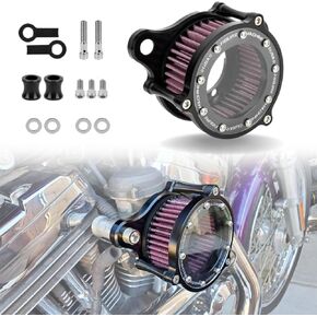 PSLER Motorcycle Air Filter Cleaner Intake for Sportster All Models 2004-2020, Police XL883P Iron 883 XL883 XL883N XL883R XL883P XL1200 XL1200L XL1200X Forty Eight XL1200X CNC Sportster accessories