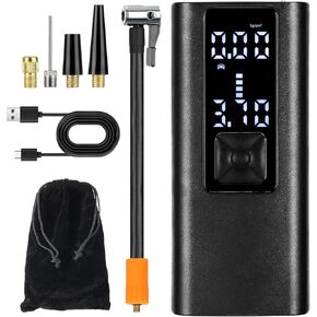 ضاغط هواء محمول لنفخ الإطارات، مضخة هواء لضغط الإطارات 120 رطل لكل بوصة مربعة لإطارات السيارات، مضخة هواء نفخ لاسلكية مع مقياس ضغط رقمي للسيارة والشاحنات والدراجات والدراجات النارية والكرة والمزيد in Kuwait