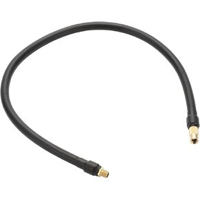 Motoforti Universal Tire Inflator Extension Tube Air Pump Extend Hose Adapter Tire Valve 23.62inch M8x0.8 10mm OD Durable Rubber Gold Tone Connector