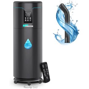 Humidifiers for Large Room Wholehouse Humidifier 2000 sq.ft.Honovos 17L/4.5Gal Ultrasonic Cool Mist Large Humidifier with Extension Tube,tower Humidifiers Top Fill Humidifier Bedroom Humidifier with 360°Nozzles 4 Speed Quite for Home Plant Office Commerci
