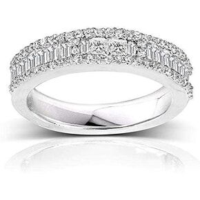 Kobelli Diamond Wedding Band 3/5 carat (ctw) in 14K White Gold