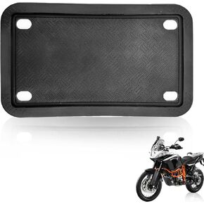 Motorcycle Silicone License Plate Frames, License Plate Cover 4x7 in, Rust Proof, Rattle Proof, Weather Proof License Plate Holder for Men Women