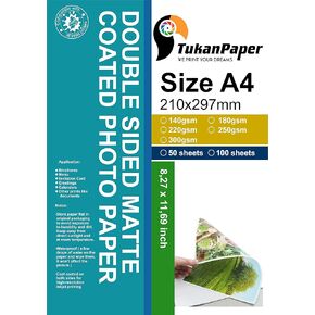Picture Double Sided Matte All Inkjet Printer Photo Paper 8.3"x11.7" A4 Size 100 Sheets Weight 120gsm for Photography menu Note Cards Invitations signages and Craft Projects