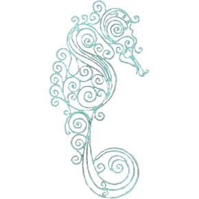 Young's Inc. Metal Seahorse Decor - 19" H x 9" W - Beach Themed Decor for Home - Large Metal Wall Art