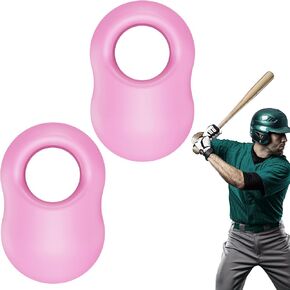 [2 Pack & 2 Size] Baseball Thumb Guard for Pro Batters, Hitter Training Aid, Thumb Guard Baseball & Softball Baseball Batting Grip Baseball Accessories Training Equipment Reduce Bat Sting-Pink