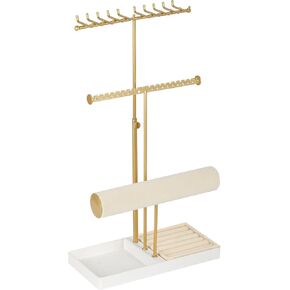 Tirzah Jewelry Organizer Stand for Necklace, Earrings, Bracelet, Earring Display Tower, Jewelry Storage Rack (Brown) in Kuwait