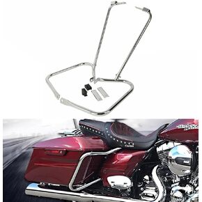 TDZ 2014-2023 Black Saddlebags Bracket Guard Bar Fit For Harley Touring Road King Street Glide Ultra Limited Electra Glide Standard FLHT