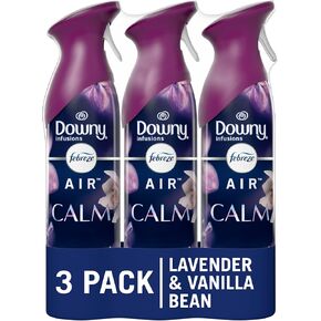 Febreze Air Mist Odor-Fighting Air Freshener Downy Calm, 8.8 oz. Aerosol Can, 3 pack