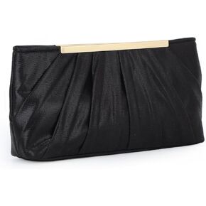 GOKTOW Nude Clutch Purses,Pleated Satin Evening Bags for Women Bridal Wedding Formal