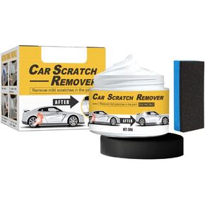 Zcargel Car Paint Scratch Repair Kit, 50G Professional Scratch Remover Paste Car Polishing Tools Auto Exterior Care Deep Scratches Repair Kit Car Paint Scratch Repair Paste Kit with Sponge
