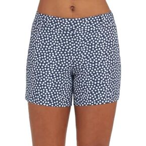 SPANX Womens 6" Sunshine Shorts, Navy Painted Dot, Large