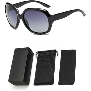 Polarized UV400 Sunglasses, Womens Sunglasses, Y2k Round Trendy, Shades Retro Fashion Vintage Protection Sunglasses, Black