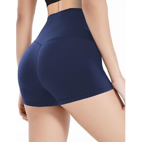 Spandex Shorts for Women High Waisted Yoga Booty Shorts Workout Biker Exercise Lounge Wear Home Cheerleader Dance Volleyball Outfits Safety Shorts for Under Dresses Skirt 2.5 3 Inch Pants 2 Packs Navy