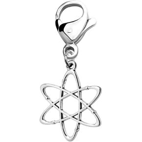 CHOORO Atom Pendant Zipper Pull Atheist Symbol Jewelry Atheism Atomic Whirl Logo Jewelry Scientific Jewelry Gift For Chemistry, Physics, Biology