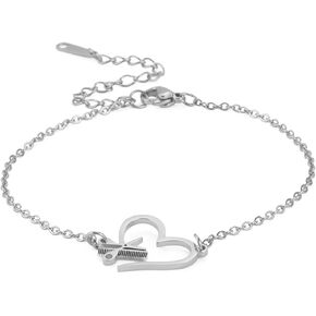 EUEAVAN Scissor and Comb Charm Bracelet Adjustable Bracelet Hairdresser Jewelry Love Heart Link Bracelets Creative Jewelry Gifts for Hair Stylist, Barber, Pet Groomer