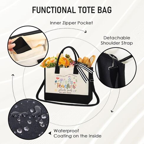 هدايا عيد الميلاد الستين للنساء هدايا عيد الأم 1964 حقيبة حمل للنساء من القماش وحقيبة مكياج مع حقيبة مدرسية بسحاب للزوجة والأم والجدة in Kuwait