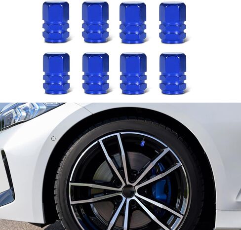 8PCS Car Tire Valve Stem Caps, Air Caps Cover, Aluminum Alloy Wheel Valve Covers with Rubber O-Ring, Corrosion Resistant Leak-Proof Tire Air Cap Set, Universal for Most Vehicles (Pink, 8pcs) in Saudi Arabia