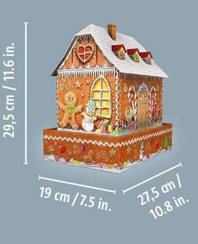 Ravensburger Gingerbread House 216 Piece 3D Jigsaw Puzzle for Kids and Adults - 11237 - Great for Any Birthday, Holiday, or Special Occasion in Saudi Arabia