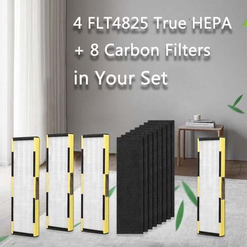 2 Pack Replacement FLT4825 Filter B with 10 Pack Carbon Pre-Filters Compatible with Guardian AC4825, AC4300BPTCA, AC4900CA, AC4825DLX, AC4850PT, CDAP4500BCA, CDAP4500WCA in Kuwait